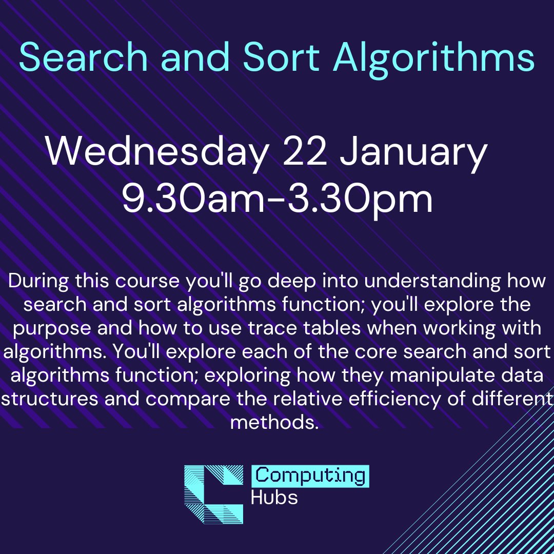 ComputingHubBIY's tweet image. Places available on our remote delivered course click below for more information and to book:
ncce.stem.org.uk/cpd/540249/sea…
#stem #remote #courses #computing #secondary