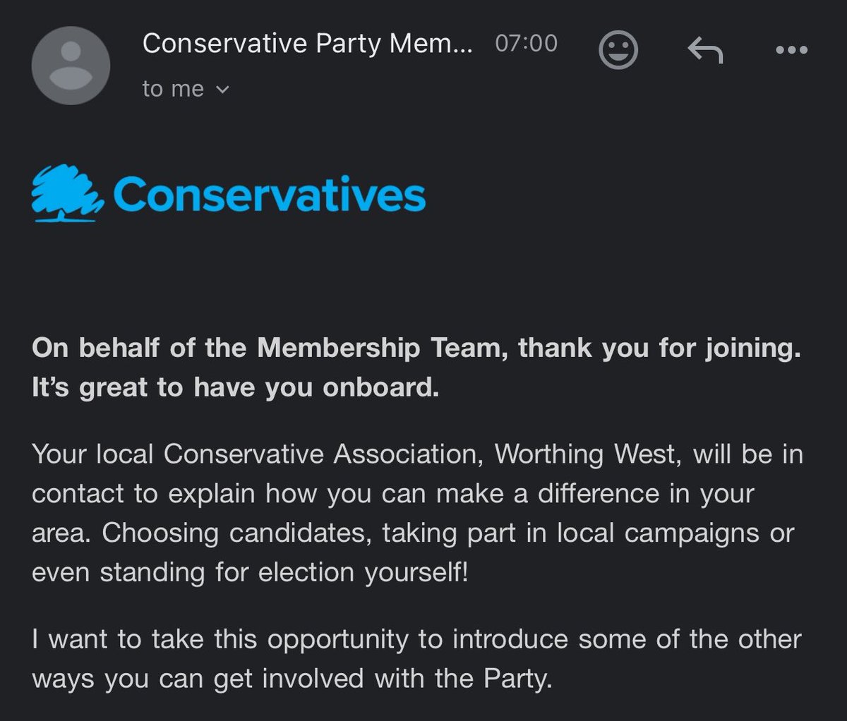 SlyForTheRight's tweet photo. Excited to join @Conservatives! Inspired by @KemiBadenoch, I’m starting as a campaigner, then running for councillor, aiming to take back West Worthing as MP, and one day become Prime Minister. Time to deliver real change for Britain! 🇬🇧 #ConservativeFuture https://t.co/vXav8v69DZ