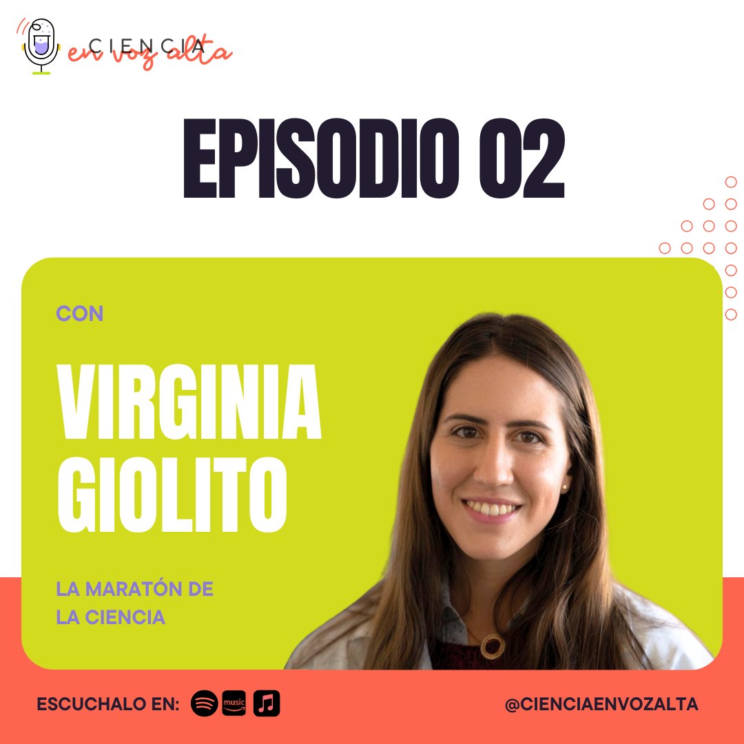 cienciavozalta's tweet photo. 🎙️✨ Nuevo episodio de Ciencia en Voz Alta Hoy me acompaña @VirginiaGiolito para charlar sobre su investigación en cáncer y su recorrido en el mundo de la ciencia. 🔬💡 🎧 Escuchalo ya en tu plataforma favorita de podcast.
#PodcastDeCiencia #DivulgaciónCientífica https://t.co/AWq3ZIFInW