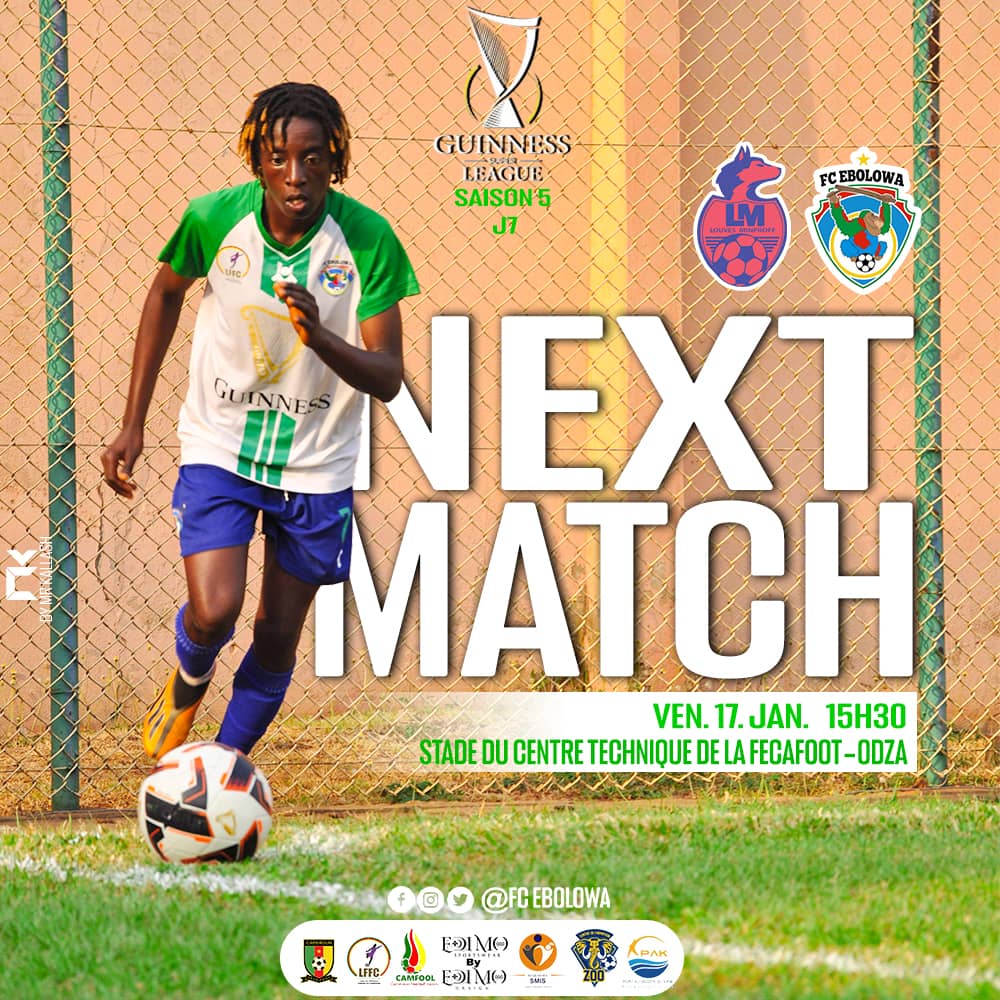 FCEbolowa's tweet photo. #NEXTMATCH...
@FCEbolowa vous donne RDV pour la J-7 de la @GSuper_League 5 ce Vendredi 🆚 @LouvesMinproff au stade CT Fecafoot - #Odza.👌🏾
#WeAreBeNgonYâEbolowoo💚💙
#Champion🇨🇲🏆🥇
#LOUFCE #GSL5
@PortOfKribi
@edimosports @Camfool_
#ASMIS
#EnsembleEcrivonslHistoire https://t.co/BIsX2r8FZh