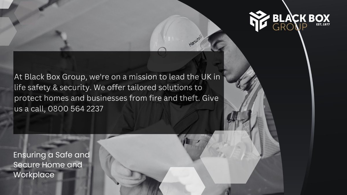 blackboxsec1's tweet photo. Need a bespoke Fire and Security system? Black Box designs and installs integrated solutions specifically tailored to your needs. #FireSafety #SecuritySystems #BespokeDesign #IntegratedSecurity #SecurityExperts https://t.co/TreUjmnpKv