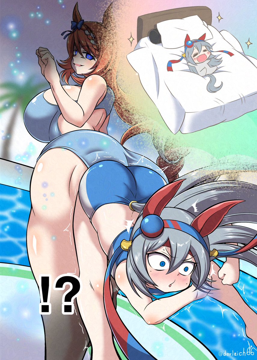 【skeb】SHIRI・ZUMOUで激突するタマモクロスさんとスーパークリークさん 