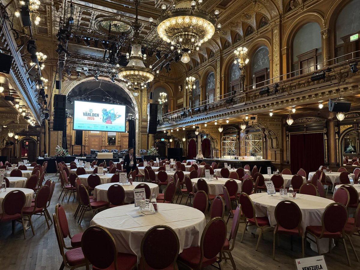 The Berns in Stockholm looking sumptuous ahead of today’s conference. #Varlden2025