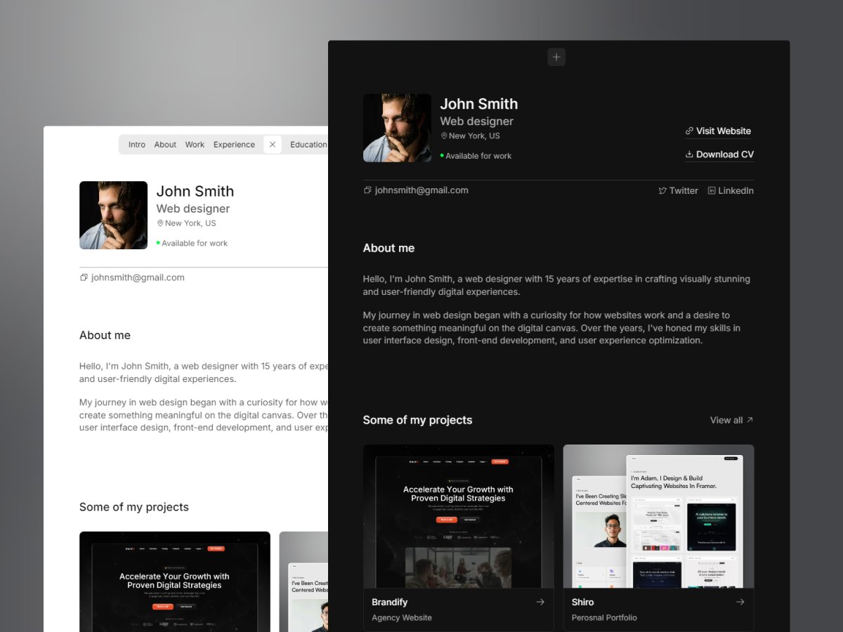 ✨ New template is live on <a href="/framer/">Framer</a> Marketplace!

Step is a minimal personal portfolio/resume template.

→ Grab it for free: framer.com/marketplace/te…