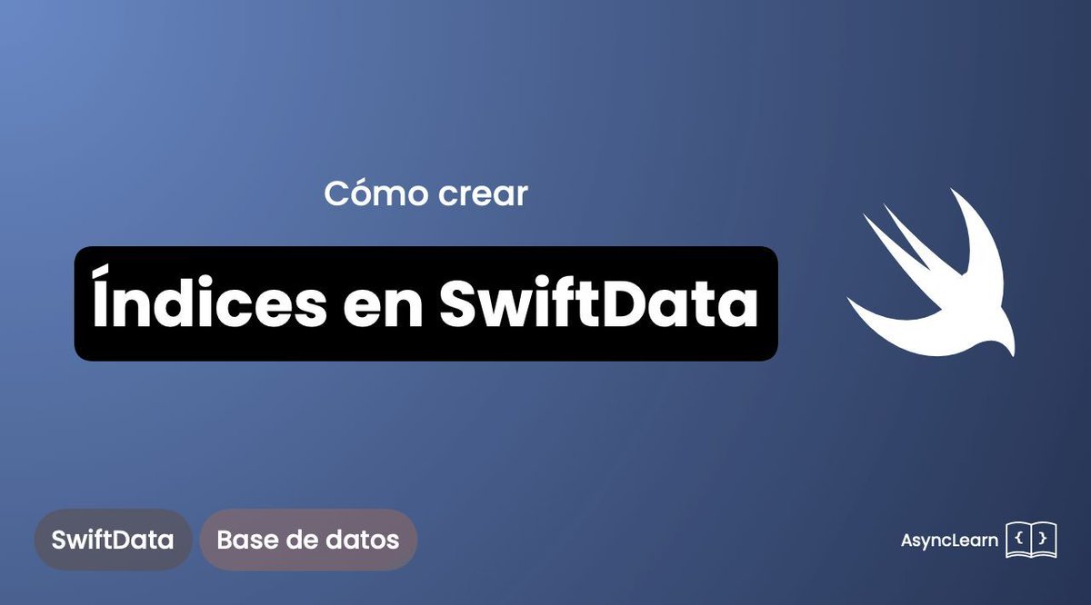 AsyncLearn's tweet image. Mejora el rendimiento de tus apps con SwiftData usando índices. Agregar índices a tus modelos optimiza las consultas frecuentes, acelerando las operaciones de lectura y escritura. 

asynclearn.com/blog/swiftdata… 

#Swift #SwifData