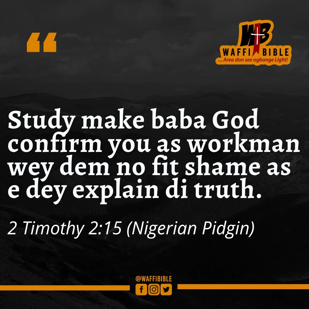 waffibible's tweet photo. Study to shew thyself approved unto God, a workman that needeth not to be ashamed, rightly dividing the word of truth.

2 Timothy 2:15 KJV

#WaffiBible
#GoodMorning https://t.co/RIV5TxyisI