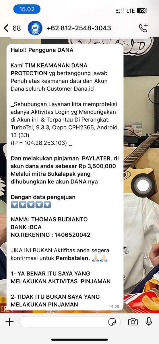 jenosayanq's tweet photo. #zonauang️ ini scam ga ya? https://t.co/rNI70LcWlU