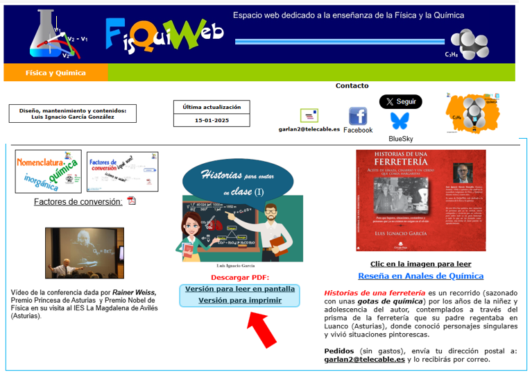 Muchas gracias por la acogida de las "Historias". El PDF inicial estaba pensado para ser impreso, por eso se ha añadido otro, pensado para ser leído directamente en pantalla con más comodidad. Ambos en : fisquiweb.es