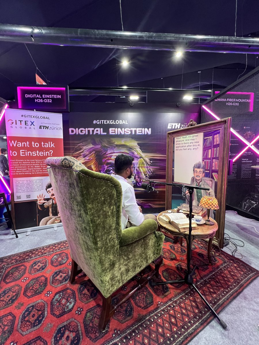 CGL_ETHZ's tweet image. We are thrilled to see Digital Einstein’s global journey featured in the ETH Ambassador Blog! From GITEX Global in Dubai to SIGGRAPH Asia in Tokyo, our platform delivered lifelike interactions with Albert Einstein. ethambassadors.ethz.ch/2025/01/09/dig…