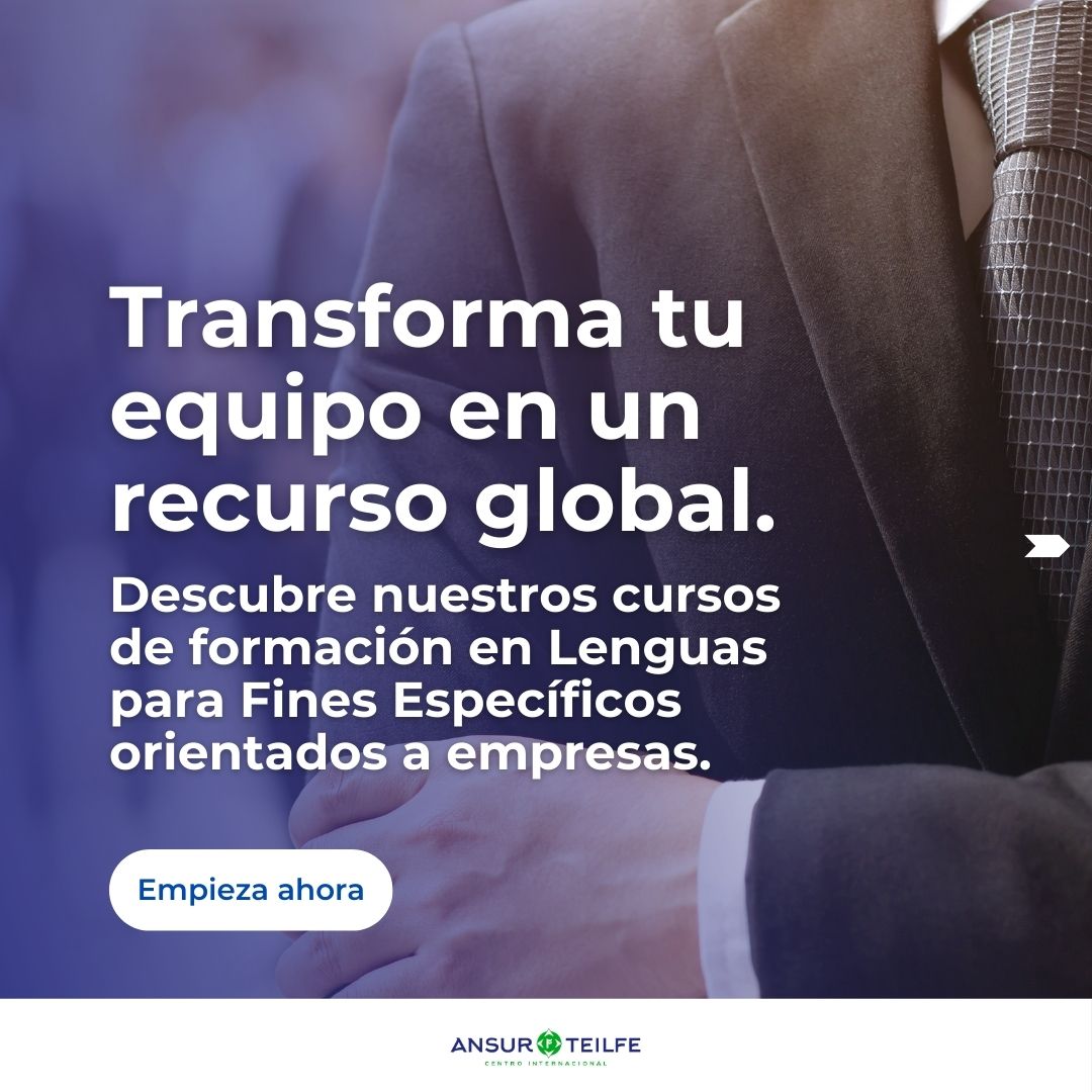 AnsurTeilfe's tweet photo. ¡Potencia tu empresa con nuestros #cursos de formación en Lenguas para Fines Específicos!  

✅ Comunicación efectiva con clientes y socios internacionales 
✅ Equipos listos para negociar y colaborar globalmente  ✅ Mayor competitividad en mercados internacionales

#cursosLFE https://t.co/qXb0ny7xxS