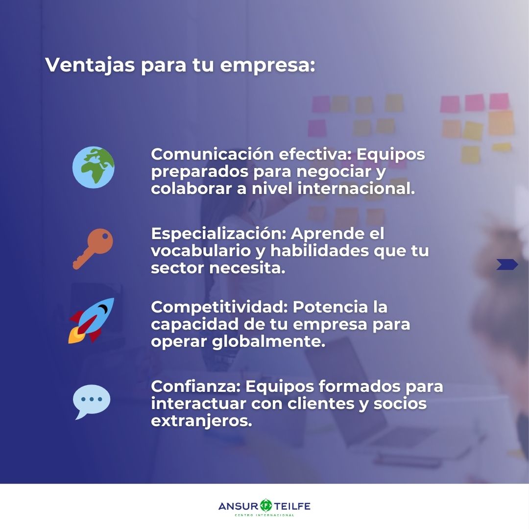 AnsurTeilfe's tweet photo. ¡Potencia tu empresa con nuestros #cursos de formación en Lenguas para Fines Específicos!  

✅ Comunicación efectiva con clientes y socios internacionales 
✅ Equipos listos para negociar y colaborar globalmente  ✅ Mayor competitividad en mercados internacionales

#cursosLFE https://t.co/qXb0ny7xxS