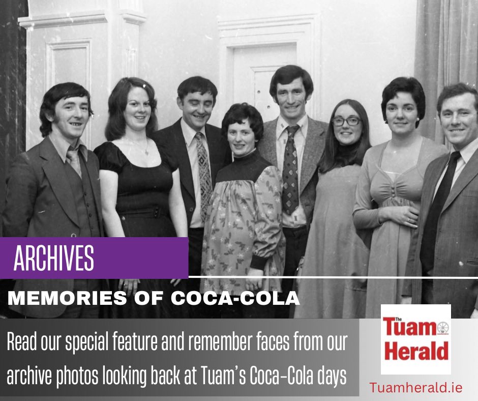 In today’s Tuam Herald we look back when Coca-Cola had a plant in Tuam and showcase some of our archive photos of related social events 
#localnews #tuam #cocacola #galway