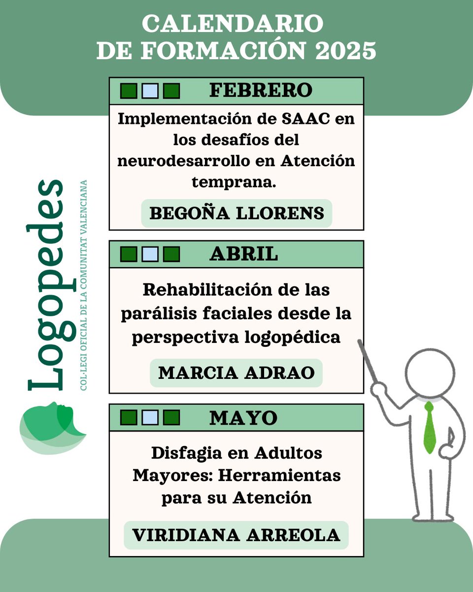 📢 ¡Ya disponible el Calendario de Formación 2025! 🎓💡
Consulta las formaciones en nuestra web. ¡No te lo pierdas!
#FormaciónLogopédica #Logopedes