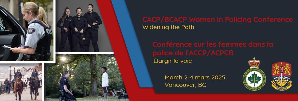Upcoming Event Awareness Post: 

2025 Women in Policing Conference in Vancouver! 🌟 Widening the Path” - Creating inclusive, empowering environments for women in law enforcement.

cacp.ca/cgi/page.cgi/_…

#WomenInPolicing #CACP2025