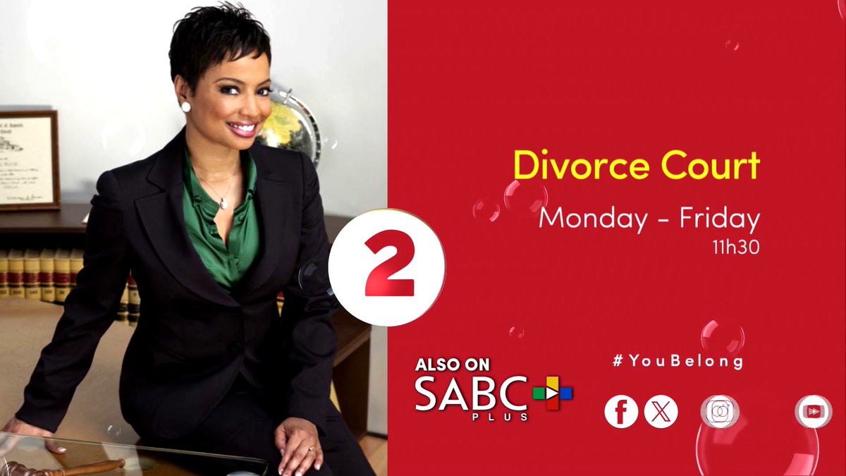 SABC_2's tweet image. #DivorceCourt| Who gets the house, the car, and the kids? Tune in to #DivorceCourt to find out!

Tune in Today at 11:30 on #SABC2 Stream on sabc-plus.com 
#RetshwereVibe