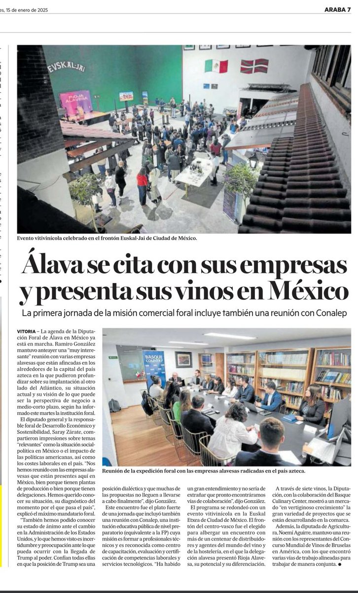 Un encuentro en México con más de un centenar de distribuidores y agentes del mundo del #vino y de la #hostelería, en el que la delegación de #Álava presentó #RiojaAlavesa, su potencial y su diferenciación. 

#GasteizOn