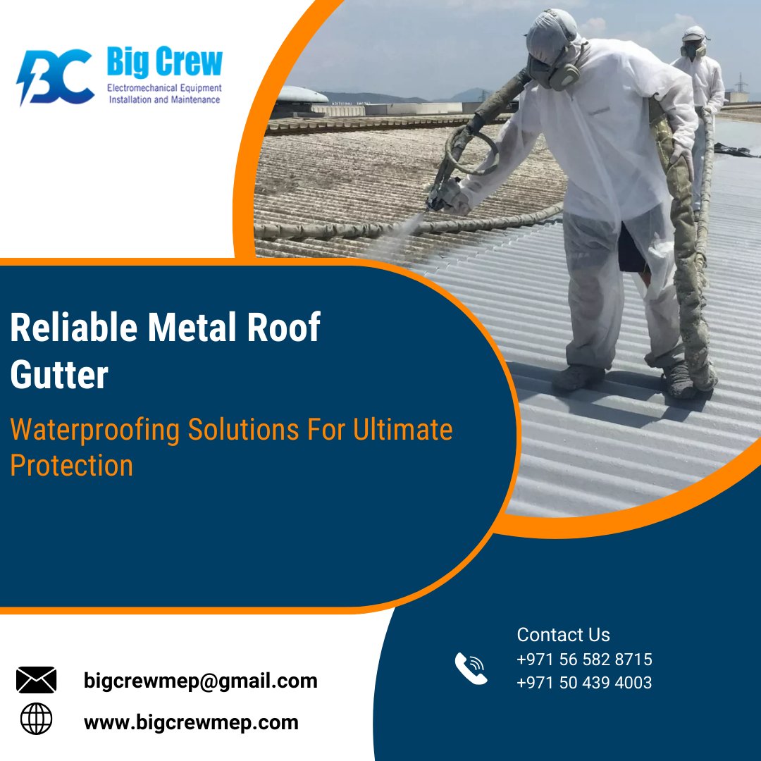 BigBigcrew's tweet photo. Protect your home with Reliable Metal Roof Gutter Waterproofing Solutions from Big Crew. Keep your property safe from water damage and leaks with our trusted, effective services.
https://t.co/Biy0LAsRni

#Waterproofing #MetalRoof #GutterProtection #HomeImprovement https://t.co/45jLDzPN1c