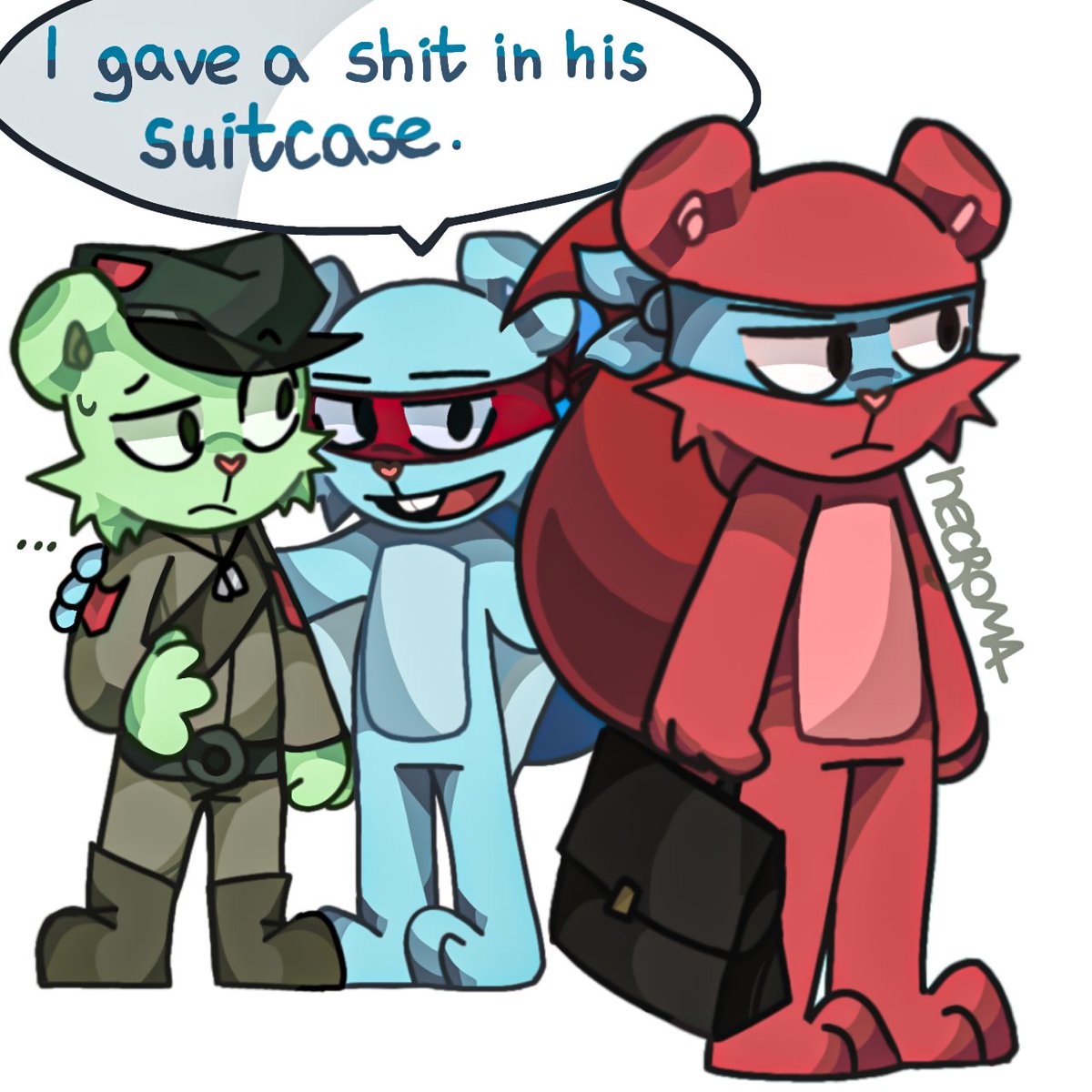 necromanthtf's tweet photo. hahaha,sorry... 
#htf #happytreefriends #fanarthtf #flippyhtf #splendidhtf #splendonthtf https://t.co/yf0Tj6tx9x