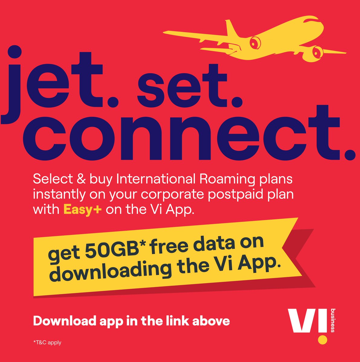 ViBusinessIndia's tweet photo. Your next business trip abroad starts with a simple click. Before your trip, you can choose and buy International Roaming plans on your corporate postpaid plan, using Easy+ on the Vi App. Try it now https://t.co/m1xET0da4d
#ReadyForNext #EasyPlus #CorporatePlan #Postpaid https://t.co/GTyspe7Dyk