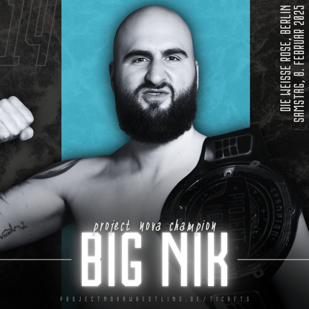 ProjectNovaW's tweet photo. NOVA 14 is international 🌍

- Project Nova Champion @bigbiggerbignik 🇩🇪
- trained at @FlatbacksT: #SultanSuzu 🇹🇷
- you might've seen him at @PTWrestlingPL: #GabrielQueen 🇵🇱
- coming back to Berlin: #Asara 🇻🇳

Join us!
🎟️ https://t.co/ax0swmMkof https://t.co/gkk2qfHCqk