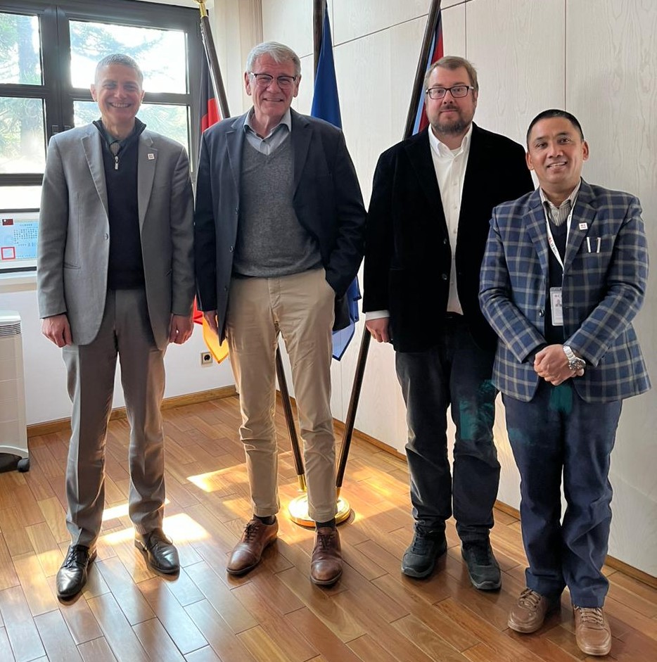 We had a courtesy call with the Ambassador of Germany to Nepal, his Excellency Dr. Thomas Prinz today. HoD David Fisher shared the works and initiatives of #IFRC and its members in country through #NRCS. We have discussed on the possible collaboration and partnership in future.