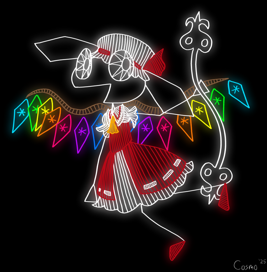 vibri cosplaying as flandre scarlet from touhou