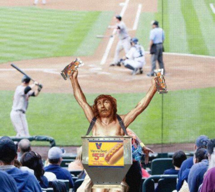 EverydayDevine's tweet photo. Honestly, this is the upgrade. No sermons, no miracles, just me, a hot dog cart, and 12 bucks an hour.  #MessiahLiving https://t.co/awHw4oHoBR