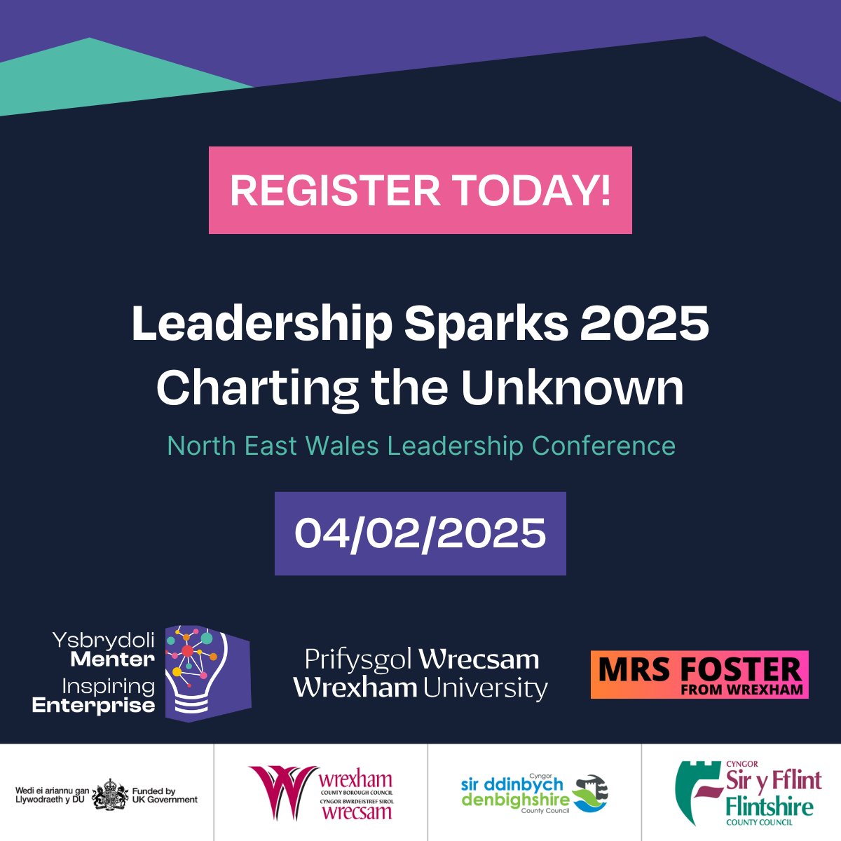 🌟 Join us for a free transformative conference designed to spark #collaboration, foster #innovation, and #empower leaders to shape a thriving future for our region. BOOK NOW: loom.ly/Y9Z5Z5M

#northeastwales #leadership #conference #NorthWalesSocial