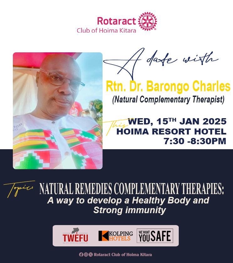 RotaractHoima's tweet image. In our Club, we call him Uncle Kajaani, join us today and know why as he takes us through what he knows and does best #ComplementaryMedicine
#WeWantYouSafe