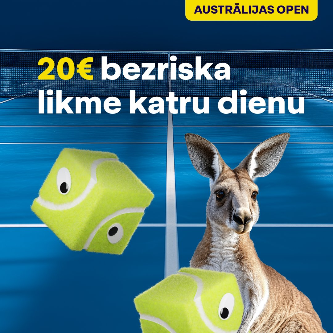 SPINS_LV's tweet photo. Pirmais sezonas Grand Slam ir klāt!🔥 Liec likmes uz Australian Open pie SPINS un katru dienu saņem bezriska likmi līdz 20€!🎾 https://t.co/ZzWqvIh6uc https://t.co/Z1lt4Kt7de