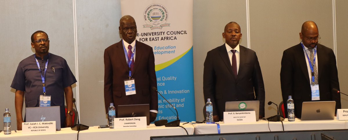 iucea_info's tweet photo. The 40th @iucea_info  EC Meeting, chaired by Prof. Robert Mayom, VC of the University of Juba, commenced in Burundi. The meeting is attended by members from IUCEA member universities, as well as Permanent and Principal Secretaries from the EAC partner states.@Banyankimbona5 https://t.co/FiadDFbQkE