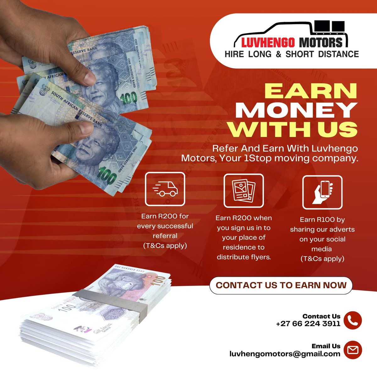 Luvhengo Motors (@luvhengomotors) on Twitter photo Kindly retweet ‼️
We do all kinds of movings and deliveries.
Local and Long Distance.
Cell/WhatsApp: 0662243911
Email: luvhengomotors@gmail.com Kindly retweet ‼️
We do all kinds of movings and deliveries.
Local and Long Distance.
Cell/WhatsApp: 0662243911
Email: luvhengomotors@gmail.com