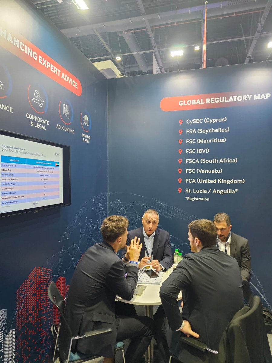 DeneoPartners's tweet photo. @DeneoPartners is kicking off Day 1 of the @iFXEXPO Dubai 2025 with a bang 💥
 
 📍Booth 187 is the place to be! Meet our experts, address your financial advisory needs!
 
#DeneoPartners #consultingfirm #financialadvisory #fx #cfds #globallicensing #regulatory #advisory https://t.co/haPc1FFYGi