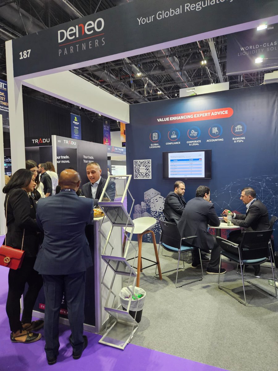 DeneoPartners's tweet photo. @DeneoPartners is kicking off Day 1 of the @iFXEXPO Dubai 2025 with a bang 💥
 
 📍Booth 187 is the place to be! Meet our experts, address your financial advisory needs!
 
#DeneoPartners #consultingfirm #financialadvisory #fx #cfds #globallicensing #regulatory #advisory https://t.co/haPc1FFYGi