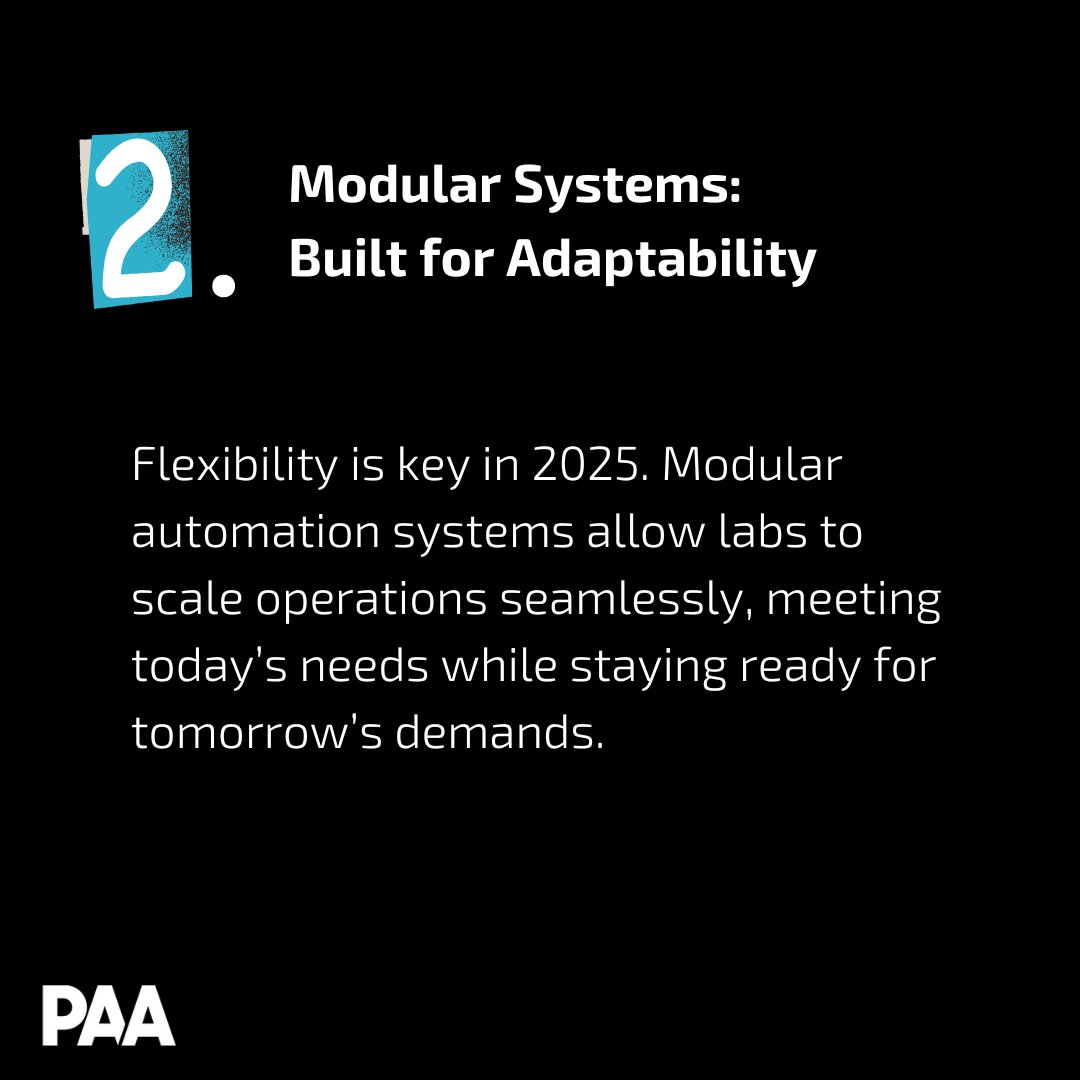 paautomation's tweet image. 🌟 New Year, New Horizons for Laboratory Automation! 

🔗 Take a look at our predicted trends for laboratory automation in 2025 and learn more about our cutting-edge solutions here: paa-automation.com

#LabAutomation #LaboratoryInnovation  #PAA #AutomationTrends