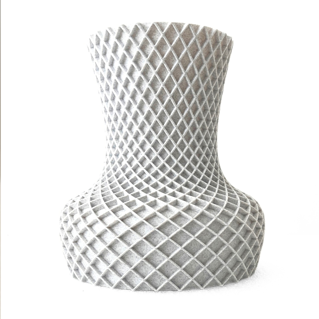 Double Hex Rise Up Vase or Planter in Marble effect PLA insidehouse.com/products/doubl…