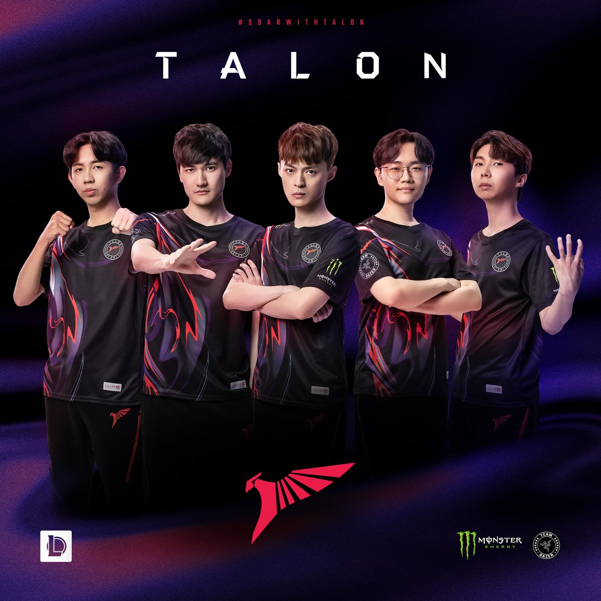 talonesportslol's tweet photo. 🐦TLN 2025🐦

TOP - Azhi
JUNGLE - Karsa
MID - FoFo
ADC - Betty
SUP - Woody