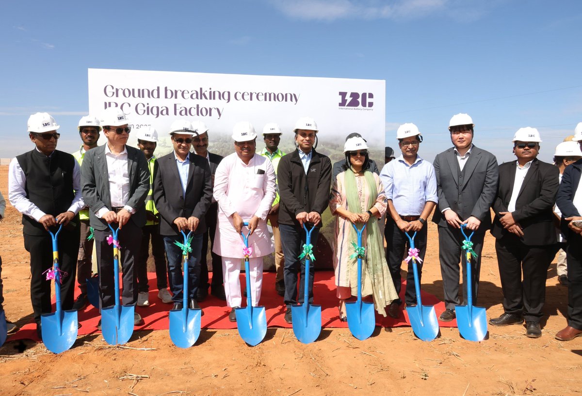 Powering_IND's tweet photo. Ground breaking ceremony of IBC's Li-ion cell gigafactory in #Bengaluru, Karnataka. 
https://t.co/Hgf1VK21AY