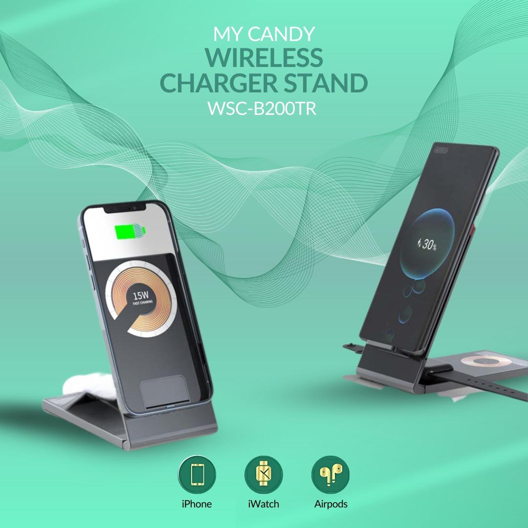 mycandytech's tweet image. One stand, endless power – charge smarter, not harder!  Experience the convenience of sleek and efficient wireless charging.  

#MyCandyChargers #WirelessCharging  #FastChargeRevolution #SmartChargingSolutions #TechWithStyle #PowerUpYourDay #ChargerGoals #MinimalistDesign