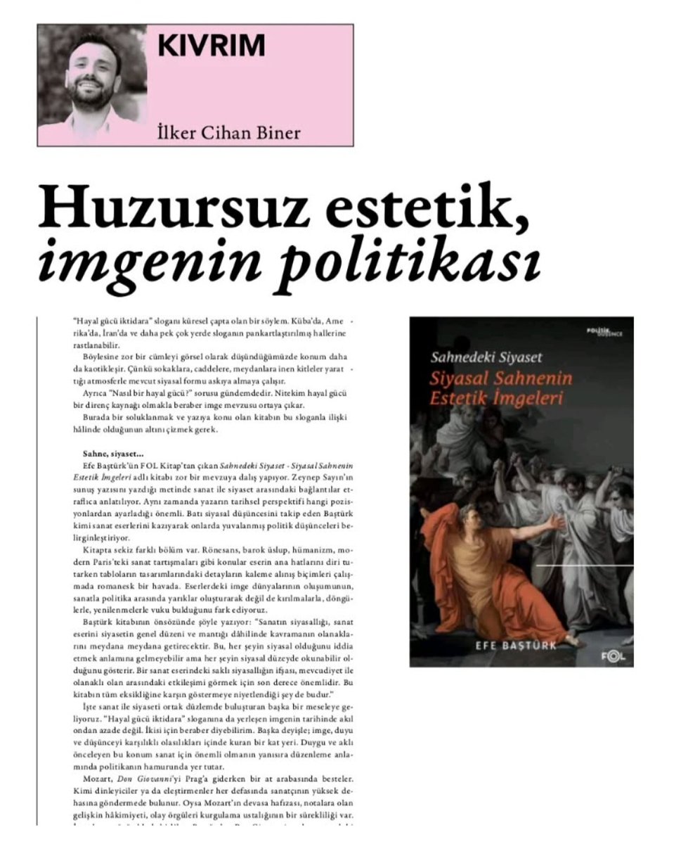 Sevgili dostum <a href="/ilkercihanbiner/">İlker Cihan Biner</a> Unlimited'daki köşesi Kıvrım'da kitabım hakkında yazdı... 
<a href="/folkitap/">FOL</a>