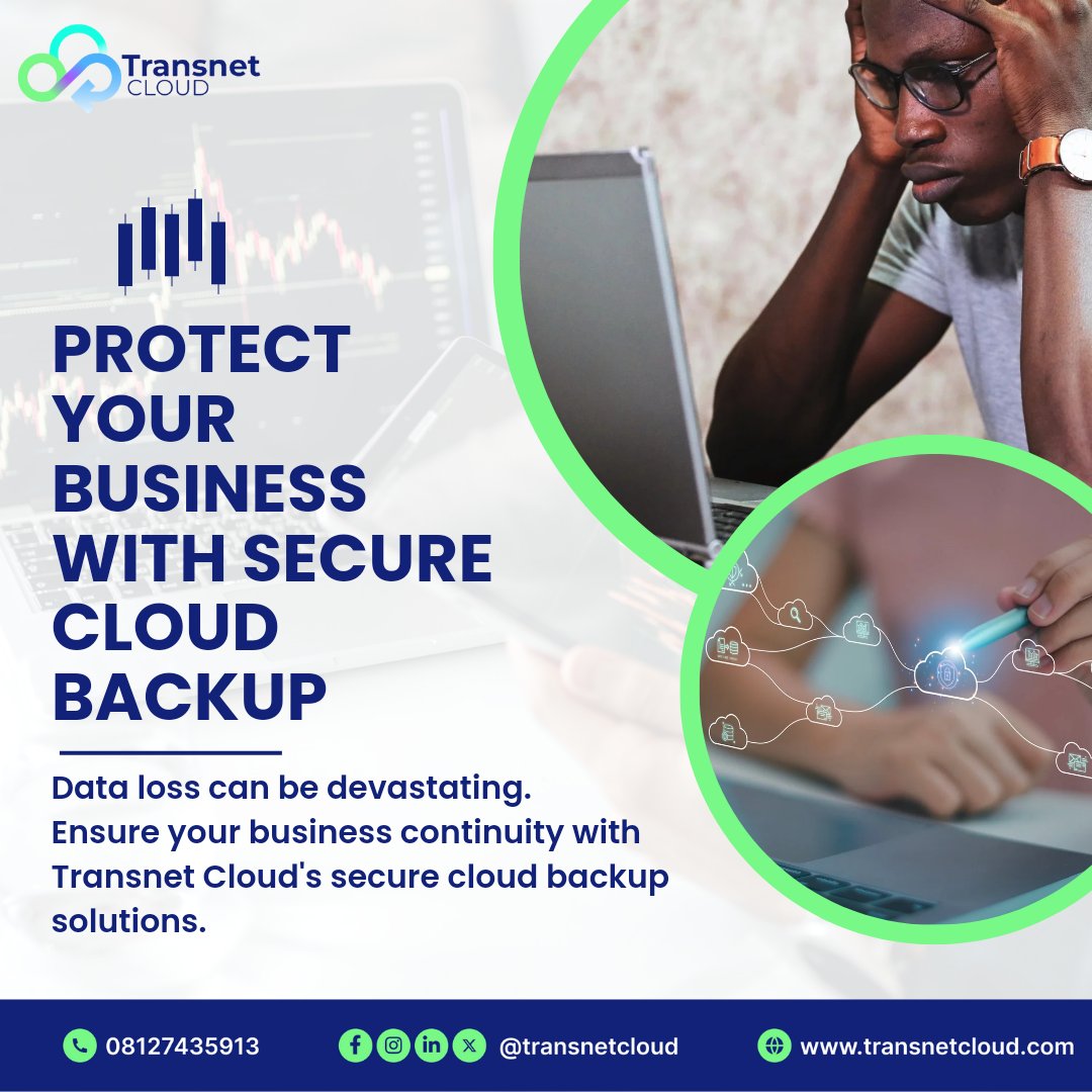 TransnetCloud's tweet photo. Protect Your Business with Secure Cloud Backup.
Ensure your business continuity with Transnet Cloud's secure cloud backup solutions.
Key Benefits:
- Automated Backup
- Encrypted Storage
- Scalable Storage
- Quick Recovery
Safeguard Your Business Today!
#transnetcloud #CHEBOU https://t.co/LkEMBTQhqm
