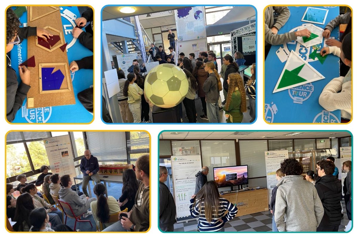 Terra_Numerica's tweet photo. Visite de 46 élèves 4e 3e @Clg_Voltaire_83 @AcademieNice @Departement_Var  

Bravo pour ces 6⃣ activités 4⃣ heures

🎱Machine IA
🤖Pendule et IA
⭕️Algorithme de tri
🐝Théorème du nid d'abeille
🧩Pythagore
🪄Devin binaire

@CNRS_DR20 @inria_sophia @Laboratoire_I3S @RegionAcPaca https://t.co/dmt2Mg36Of