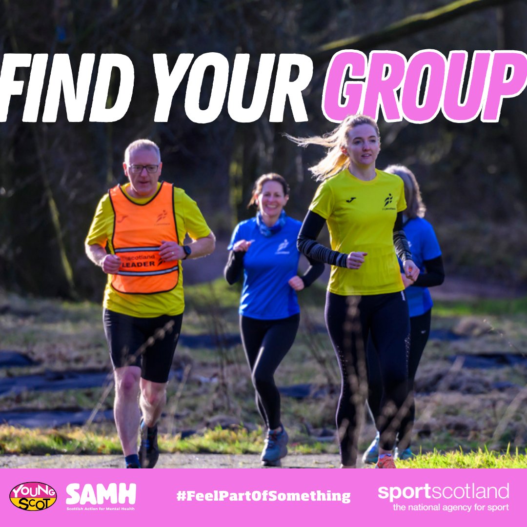 jogscotland's tweet photo. Looking to get back into a routine after a busy festive period? Joining one of our local jog groups can help you get fit, make friends &amp; #FeelPartOfSomething special ✨

Find groups and sessions near you! 👇
https://t.co/3PUSA9BqZD

#FindYourTeam #ActiveEveryDay @sportscotland https://t.co/xncleOS4nL