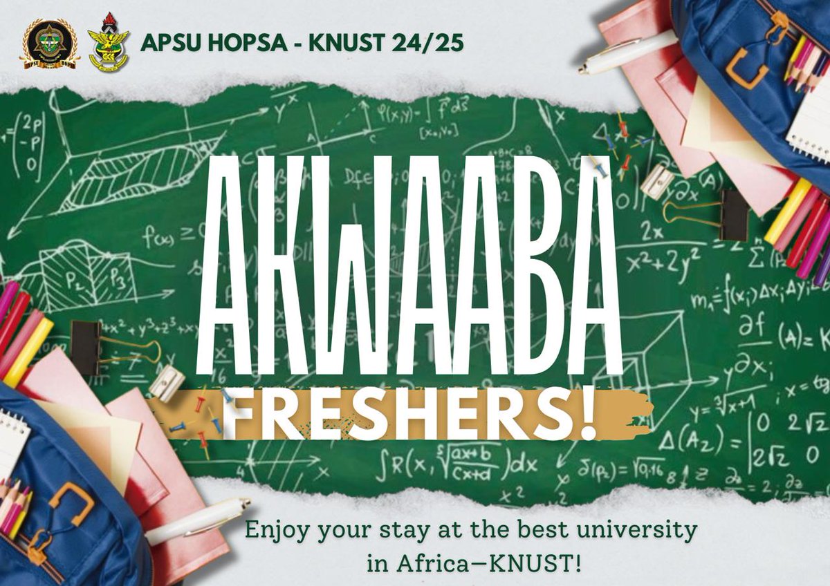 Akwaaba ! Make the best of your years on campus.

#actionnkotsee #factanonverba