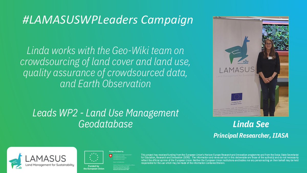 LAMASUS (@LAMASUS_EU) (@lamasus_eu) on Twitter photo #LAMASUSWPLeads 2⃣: Linda See (<a href="/IIASAVienna/">IIASA</a>) and Geo-Wiki team oversees crowdsourcing of land cover and #landuse and quality of data🚜
lamasus.eu/about/work-pac…
<a href="/UniBonn/">Rheinische Friedrich-Wilhelms-Universität Bonn</a>
<a href="/UV_EG/">Universitat València</a>
<a href="/WUR/">Wageningen U&R</a>
<a href="/ruralis_no/">Ruralis</a>
<a href="/nlenvironagency/">PBL English</a>
<a href="/EconUW/">WNE_UW</a>
@ARTTIC_Inno
<a href="/ZHAW/">ZHAW</a>
<a href="/INRAE_France/">INRAE</a>
<a href="/BOKUvienna/">BOKU University</a>
<a href="/UnivParisSaclay/">Université Paris-Saclay</a> #LAMASUSWPLeads 2⃣: Linda See (<a href="/IIASAVienna/">IIASA</a>) and Geo-Wiki team oversees crowdsourcing of land cover and #landuse and quality of data🚜
lamasus.eu/about/work-pac…
<a href="/UniBonn/">Rheinische Friedrich-Wilhelms-Universität Bonn</a>
<a href="/UV_EG/">Universitat València</a>
<a href="/WUR/">Wageningen U&R</a>
<a href="/ruralis_no/">Ruralis</a>
<a href="/nlenvironagency/">PBL English</a>
<a href="/EconUW/">WNE_UW</a>
@ARTTIC_Inno
<a href="/ZHAW/">ZHAW</a>
<a href="/INRAE_France/">INRAE</a>
<a href="/BOKUvienna/">BOKU University</a>
<a href="/UnivParisSaclay/">Université Paris-Saclay</a>