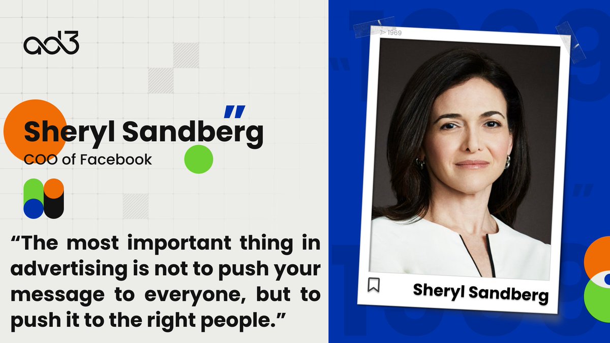 Ad3Network's tweet photo. "The most important thing in advertising is not to push your message to everyone, but to push it to the right people."

– Sheryl Sandberg, COO of Facebook.

With #Ad3, we make sure your ads are seen by the right people in a decentralized ecosystem where transparency and results matter.