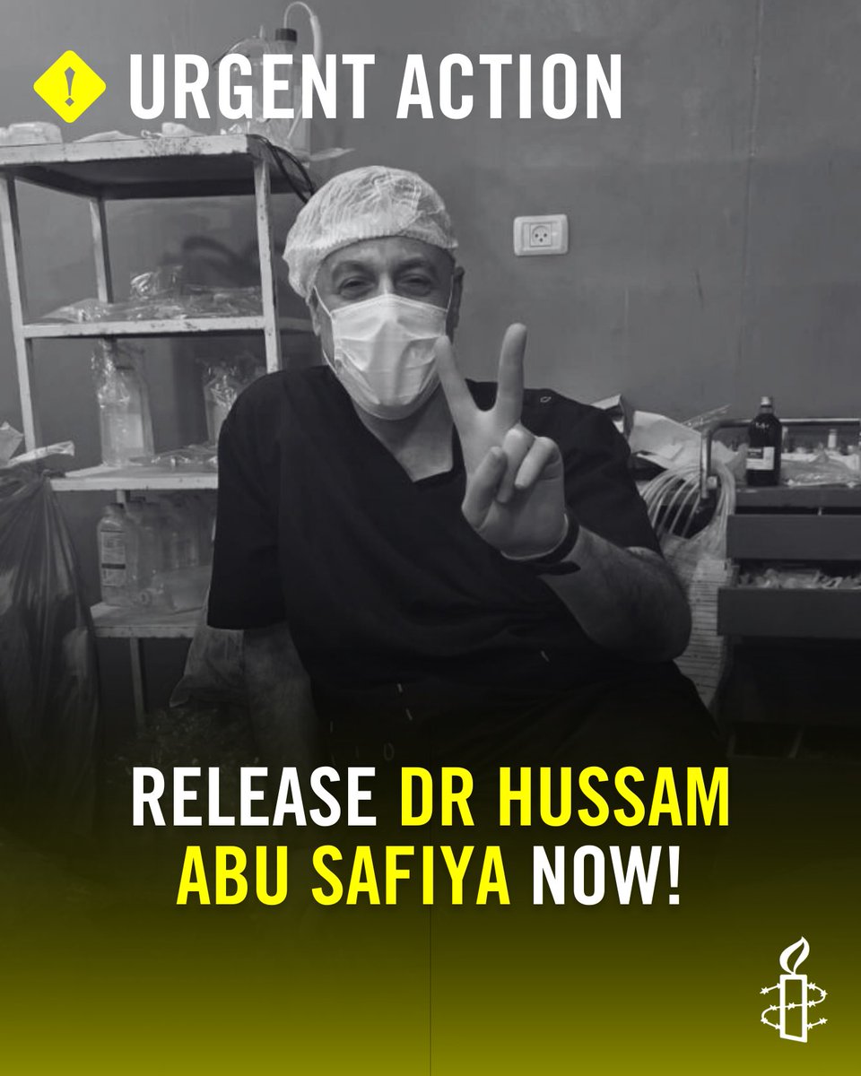 ⚠️ On 27 December 2024, the #Israeli #military raided Kamal Adwan hospital in Mashrou’ Beit Lahiya and arbitrarily detained its director, Dr Hussam Abu Safiya, along with other medical staff and patients.