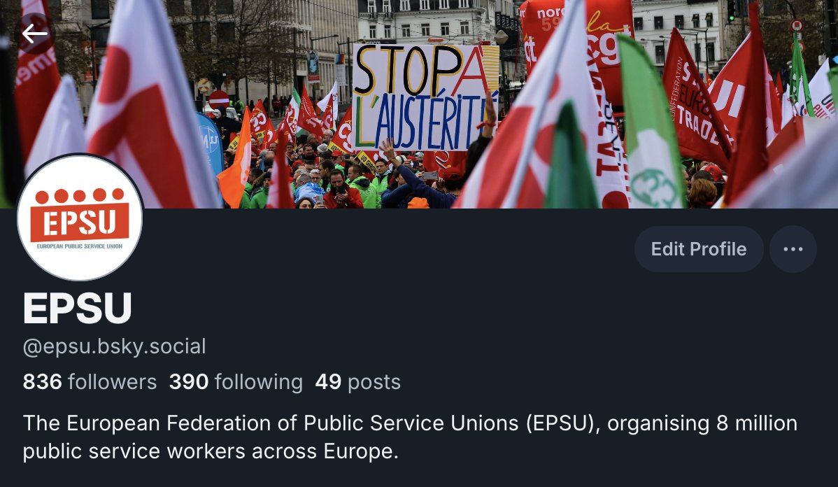 🦋 EPSU is now on <a href="/bluesky/">bluesky</a>!

🔗Follow us at epsu.bsky.social and stay connected with the voice of public service unions across Europe.