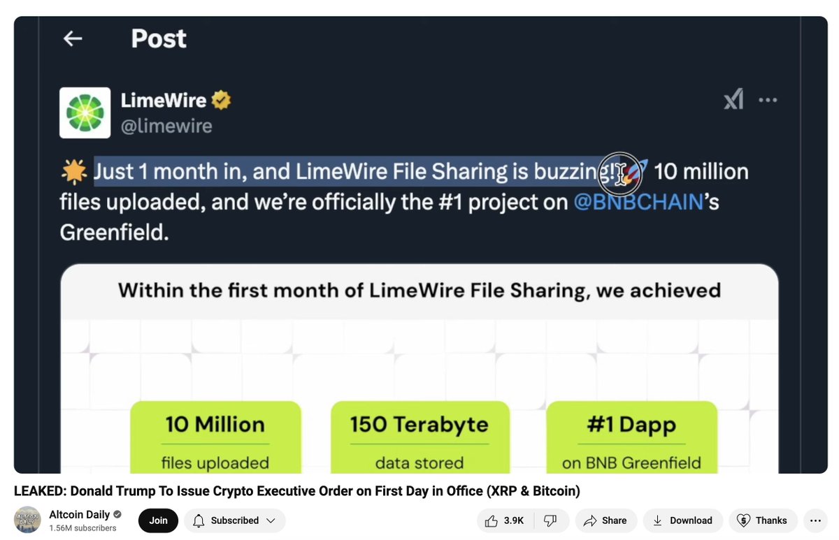 LimeWire tweet media