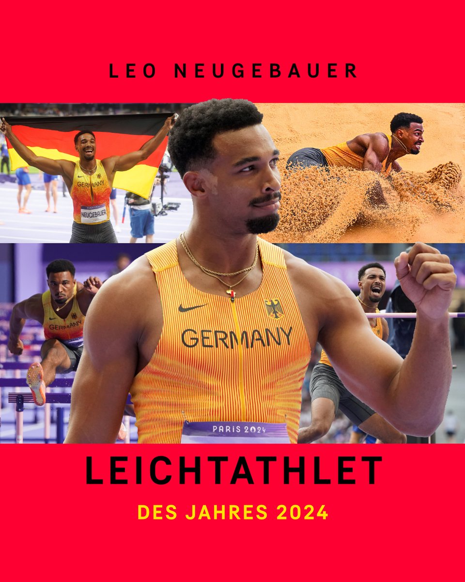Leo Neugebauer macht’s schon wieder: Deutschlands "Leichtathlet des Jahres" 2024! 🥇
Deutscher Hallenrekord, Olympia-Silber und 8.961 Punkte im Zehnkampf. Ein echter Champion 💪Herzlichen Glückwunsch, Leo!